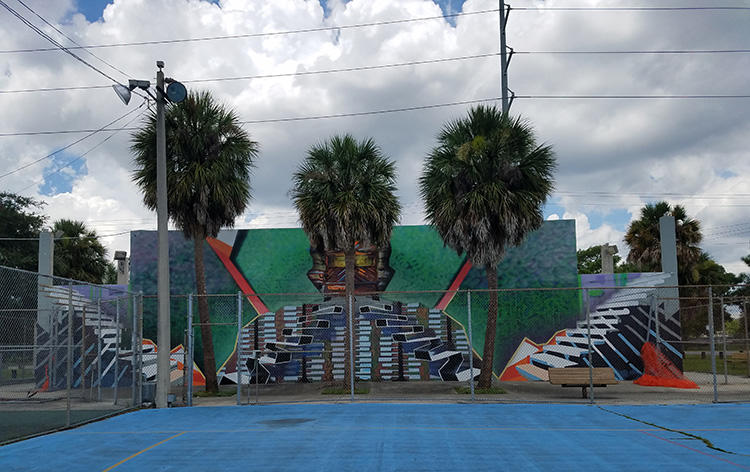 Rowlett Park Mural - East - artist Michael Parker