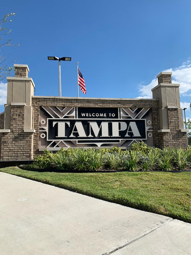 Welcome Tampa- by artist Tes One. Photo by Tes One