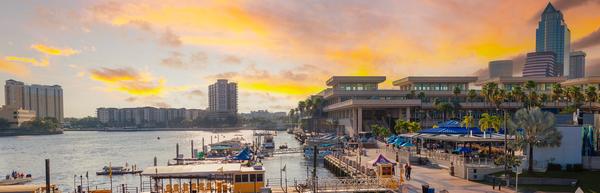 Tampa Convention Center sunset