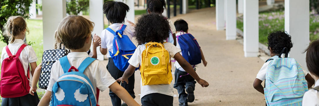 Kids going to school